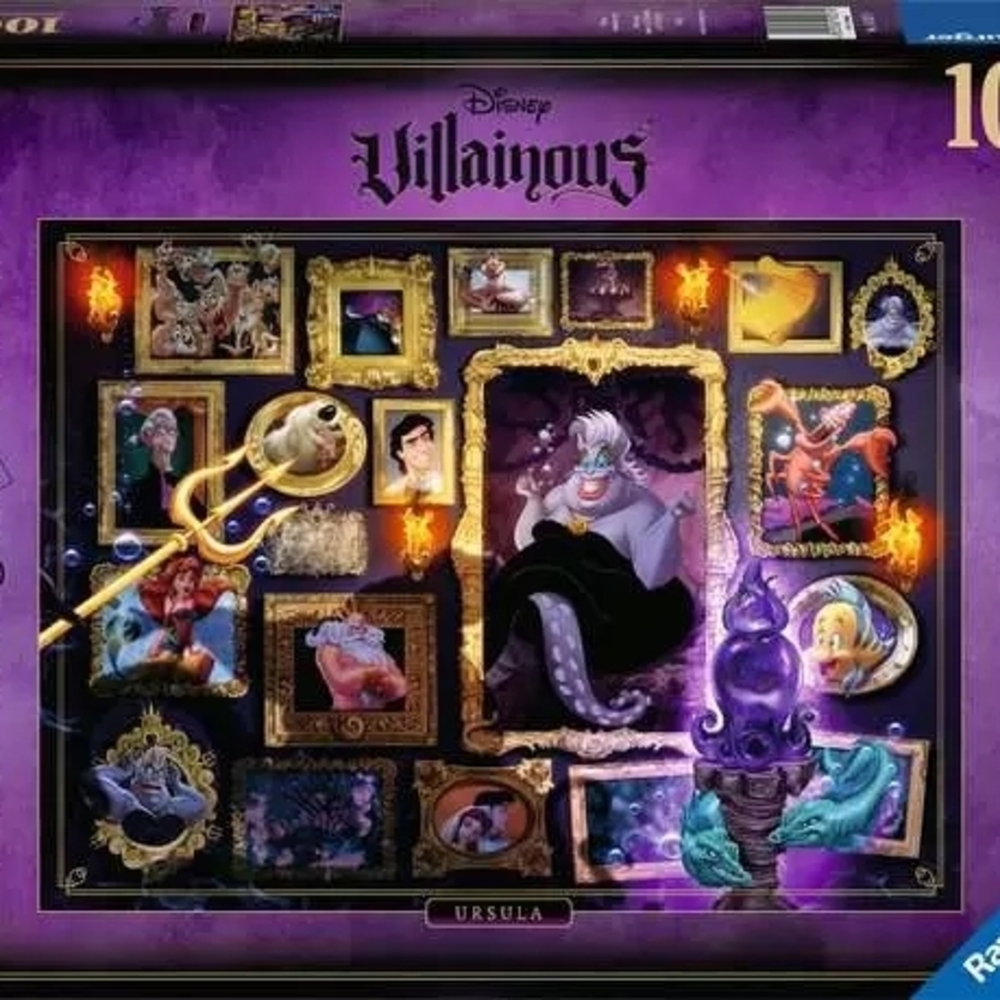 Disney Villainous Ursula Jigsaw Puzzle - Purple and Gold